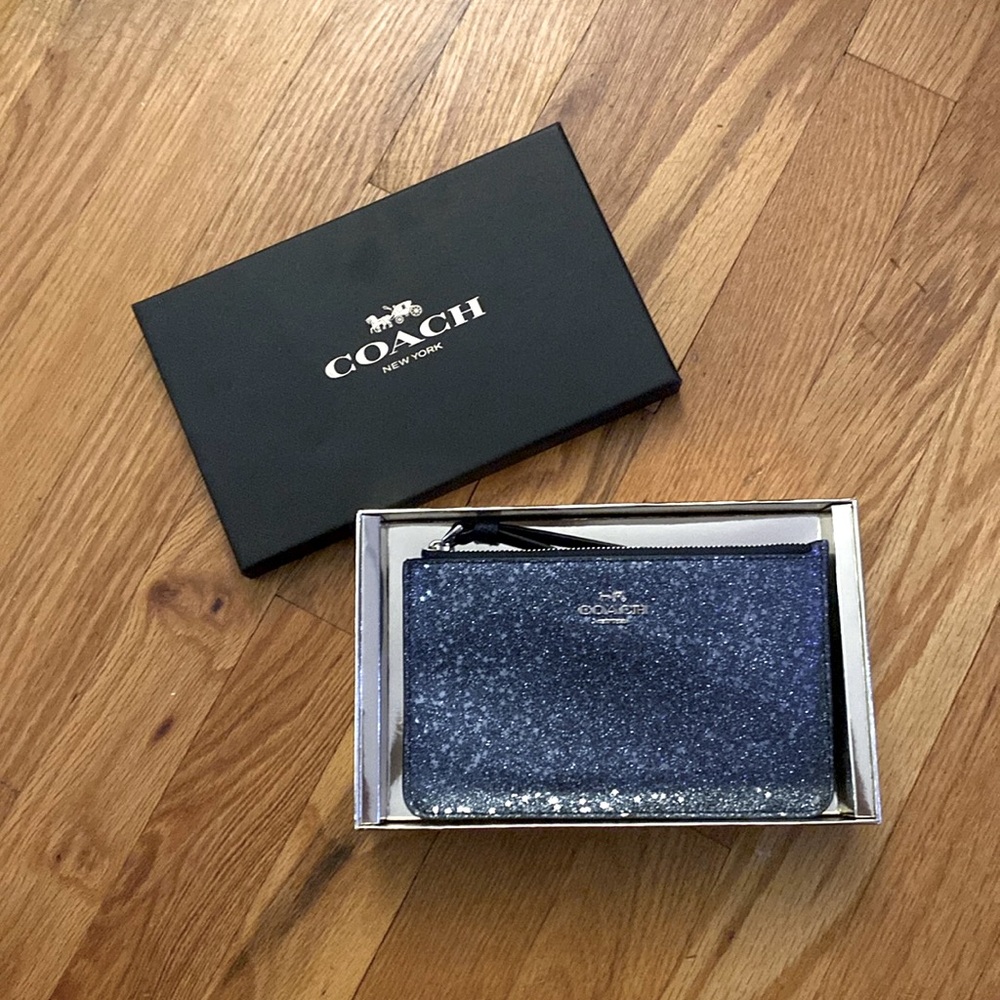 Coach Star Glitter Wristlet - Blue